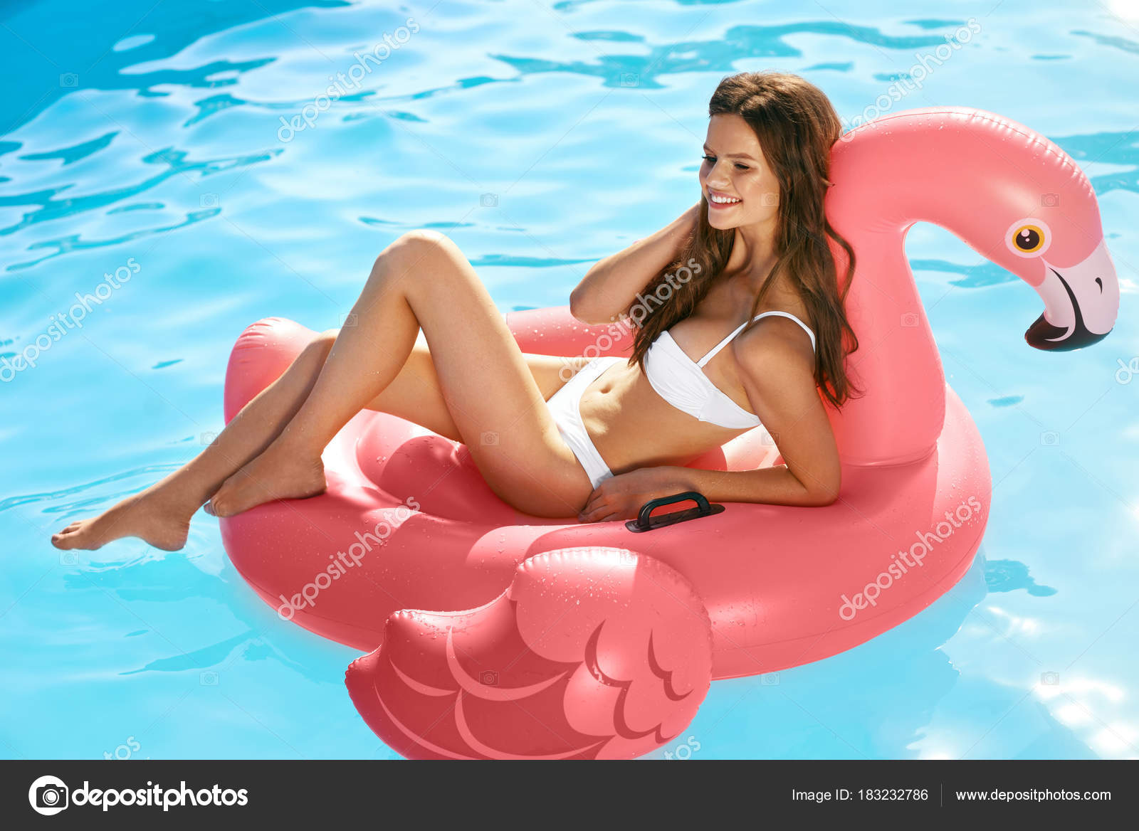 Summer style woman with golden tan